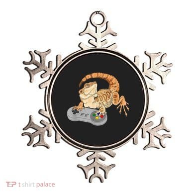 Bearded Dragon Playing Video Game Reptiles Pagona Gamer Ornament