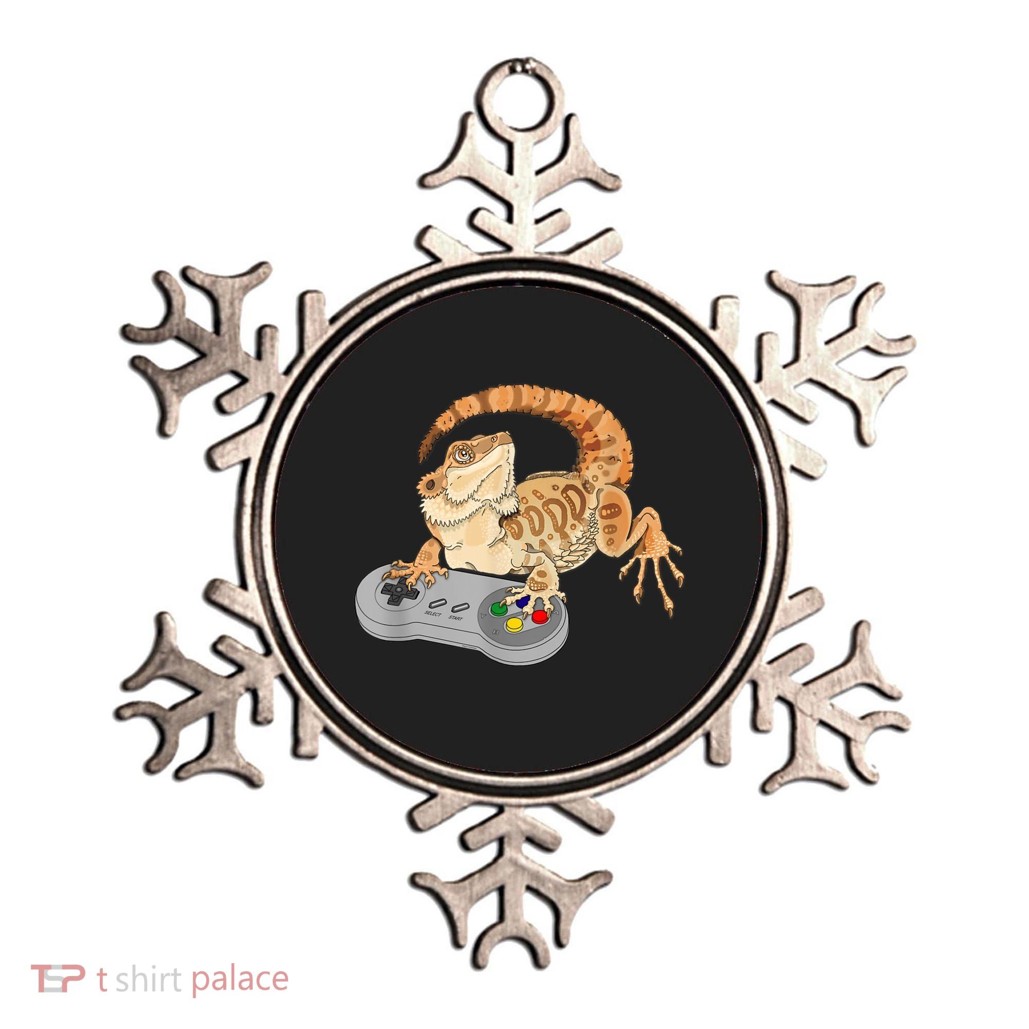 Bearded Dragon Playing Video Game Reptiles Pagona Gamer Ornament
