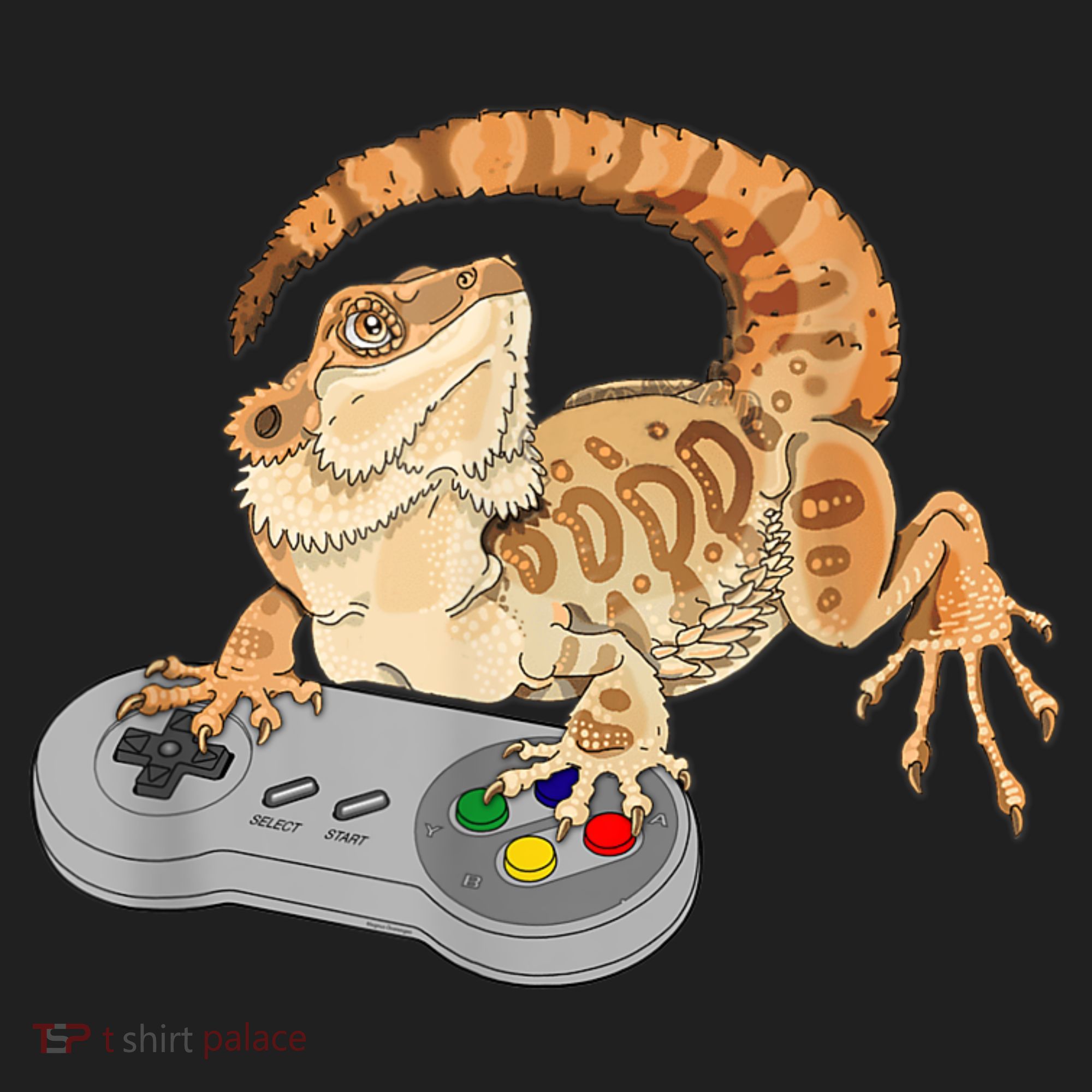 Bearded Dragon Playing Video Game Reptiles Pagona Gamer Hat