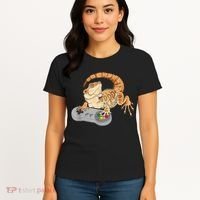 Bearded Dragon Playing Video Game Reptiles Pagona Gamer Women's T-Shirt thumb 4