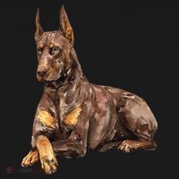 Brown Doberman Pinscher Backpack thumb 2