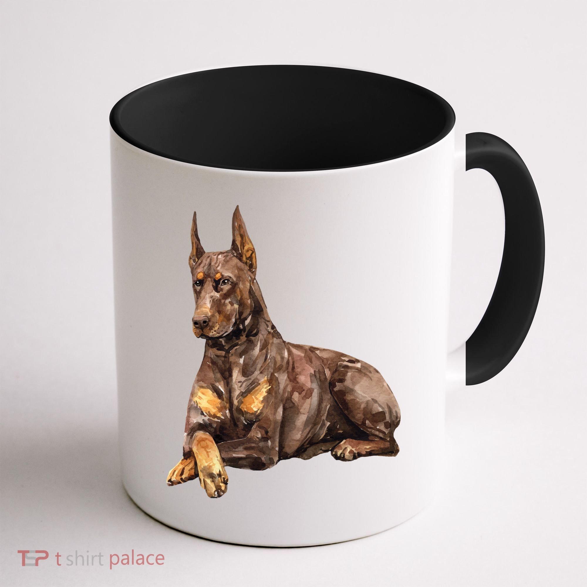 Brown Doberman Pinscher Coffee Mug