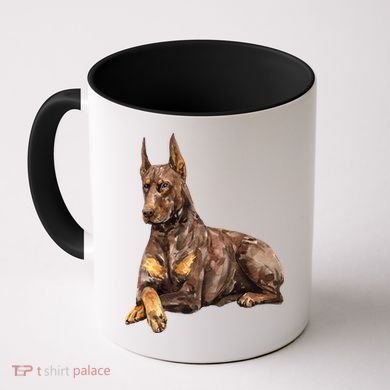 Brown Doberman Pinscher Coffee Mug