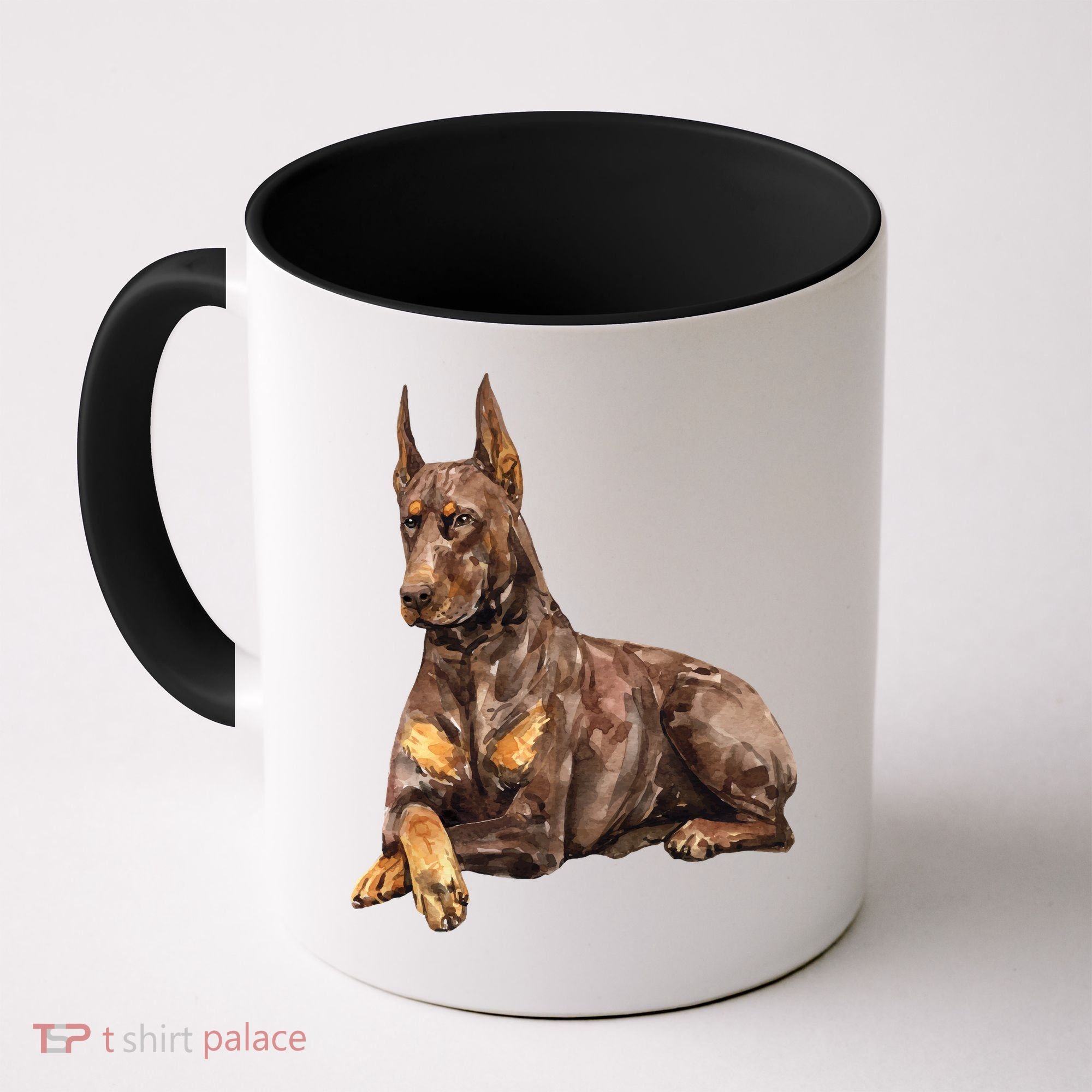 Brown Doberman Pinscher Coffee Mug