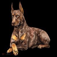 Brown Doberman Pinscher Ornament thumb 1