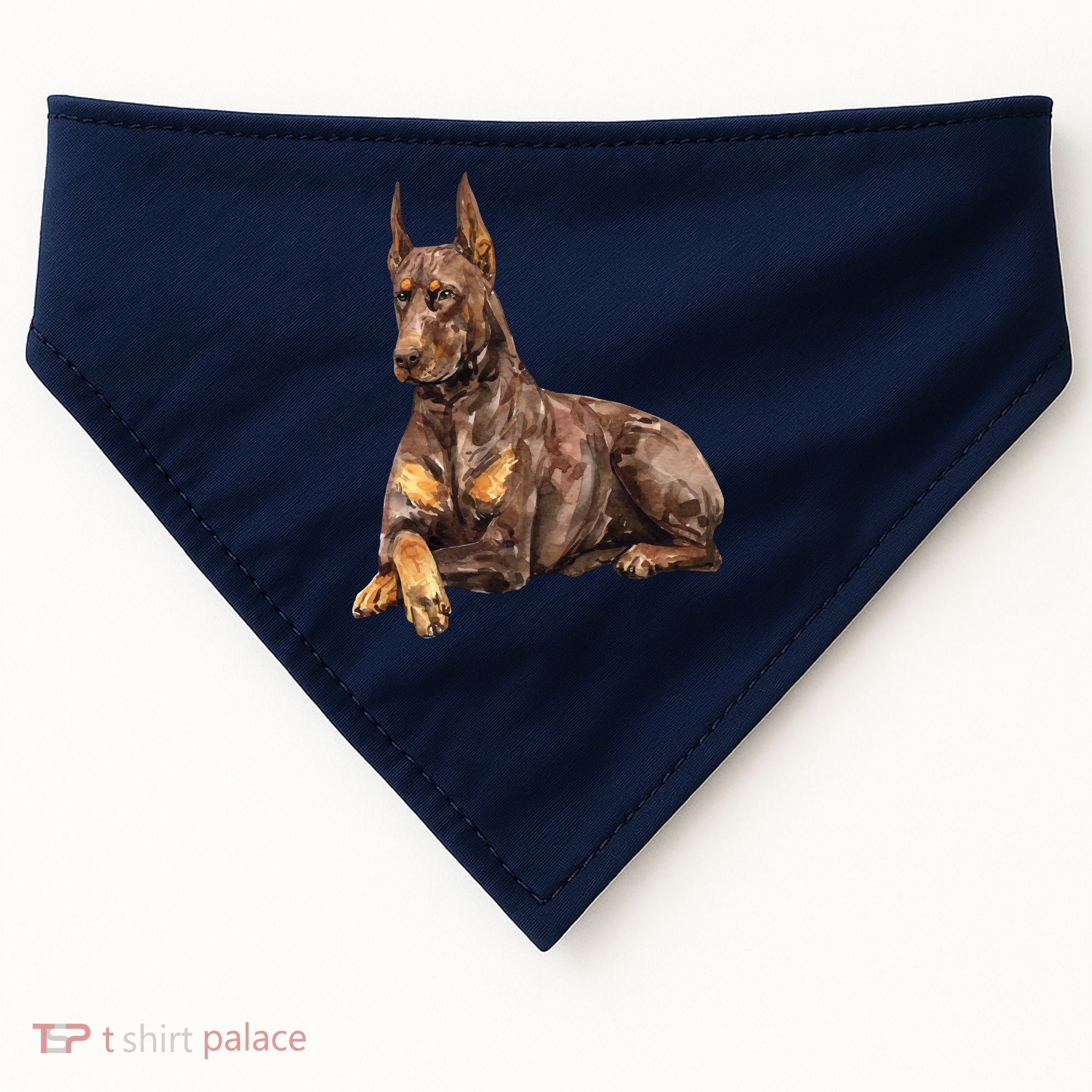 Brown Doberman Pinscher USA-Made Doggie Bandana