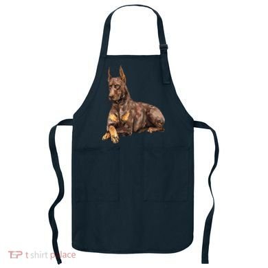 Brown Doberman Pinscher Apron