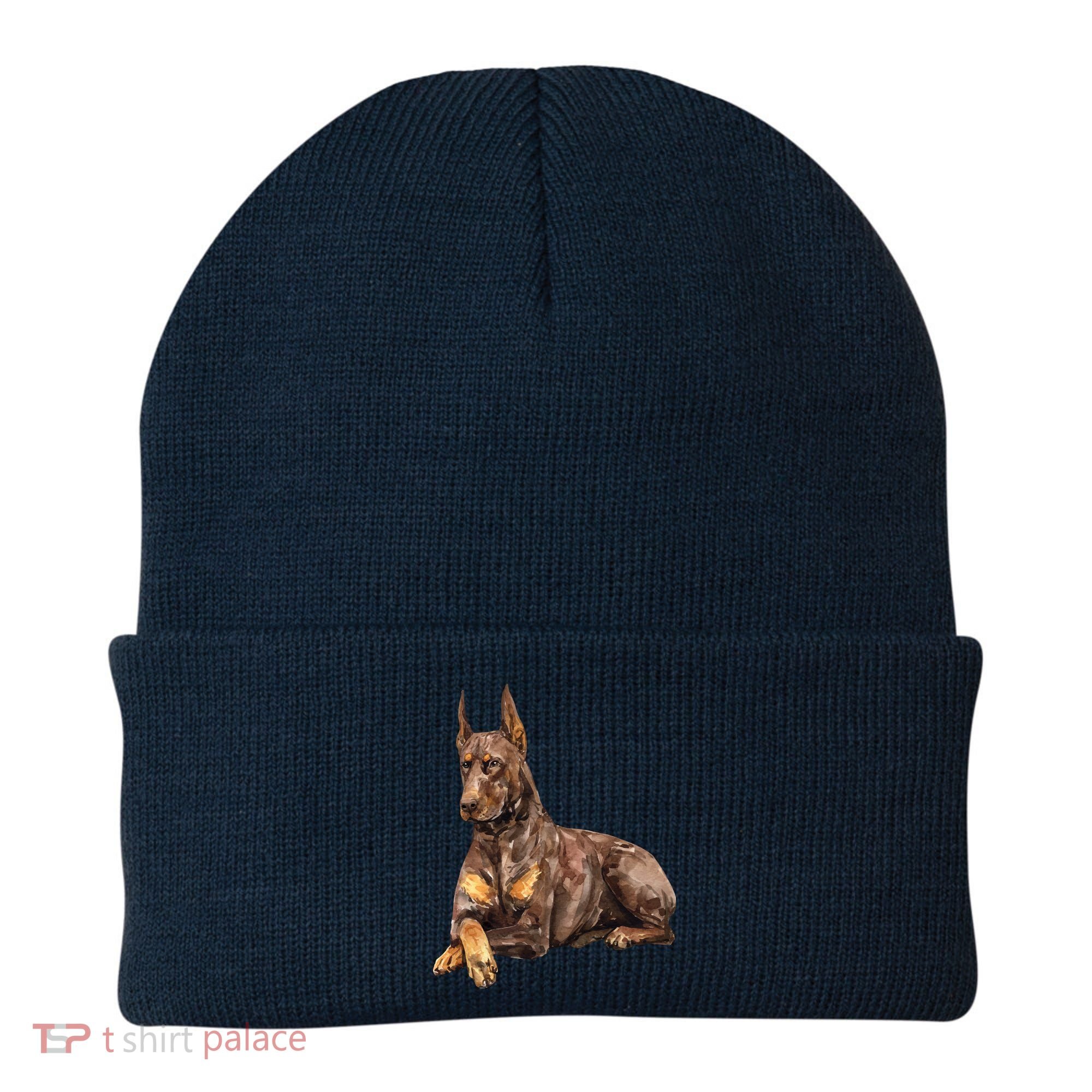 Brown Doberman Pinscher Beanie