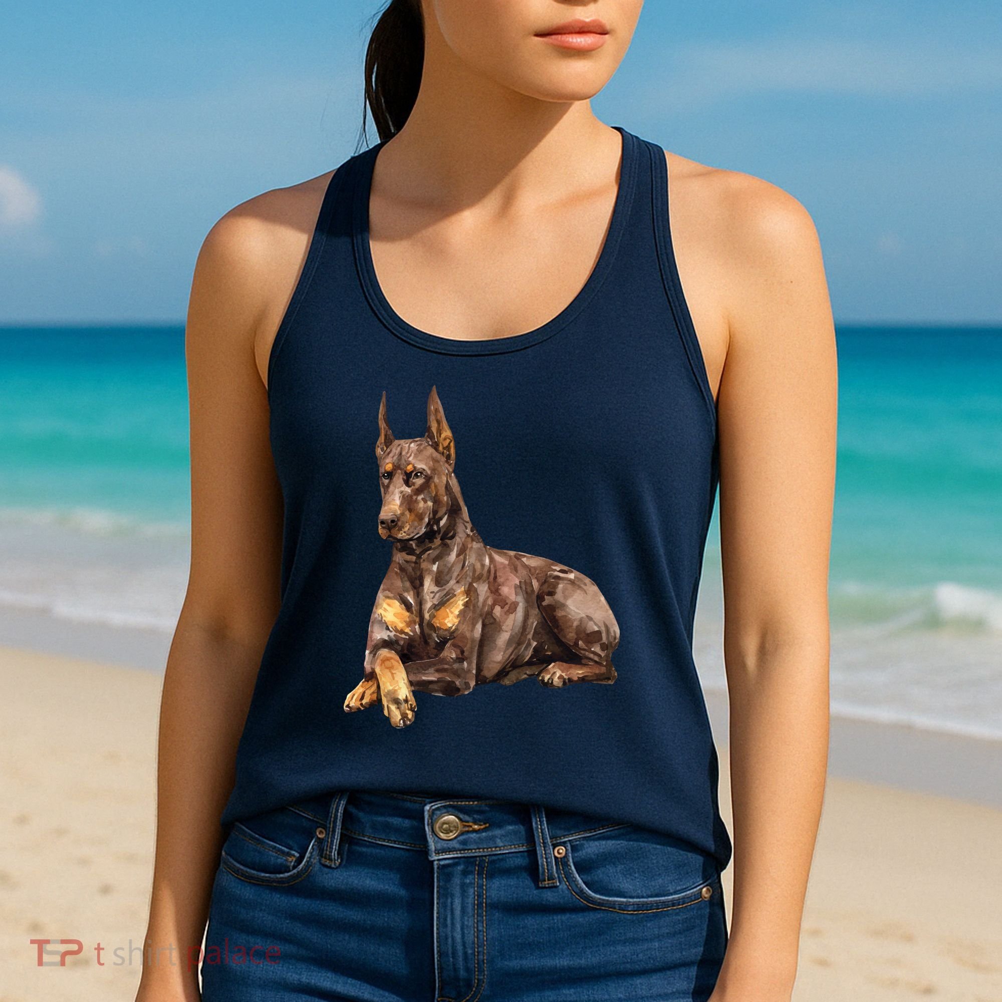 Brown Doberman Pinscher Women's Tank Top