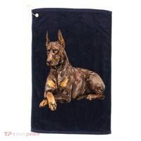 Brown Doberman Pinscher Golf Towel thumb 0