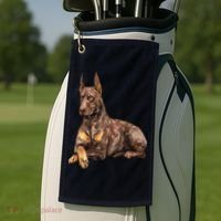Brown Doberman Pinscher Golf Towel thumb 2