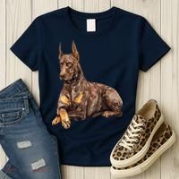 Brown Doberman Pinscher Women's T-Shirt thumb 3