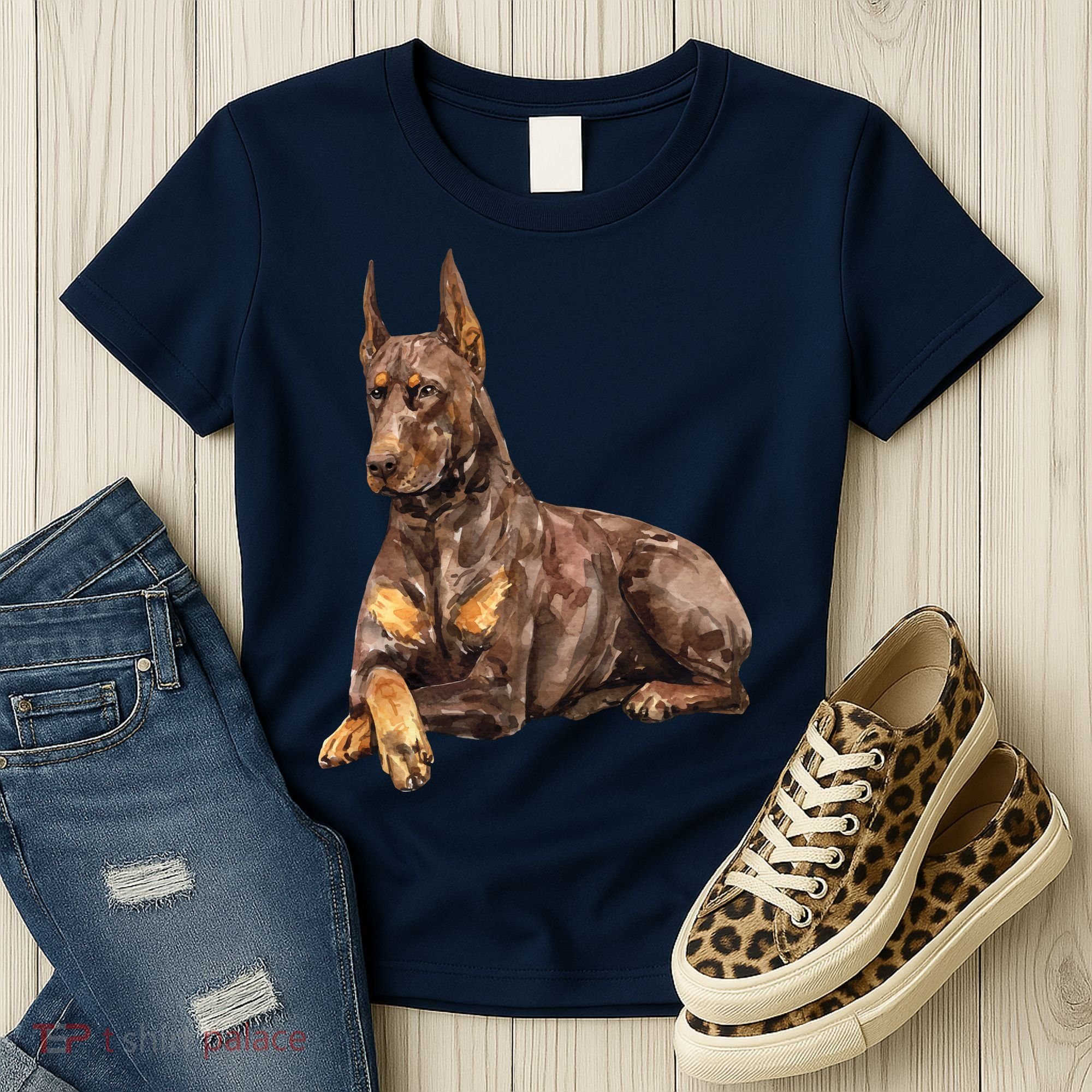 Brown Doberman Pinscher Women's T-Shirt