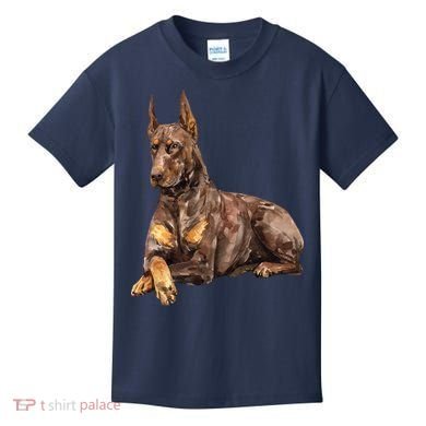 Brown Doberman Pinscher Kids T-Shirt