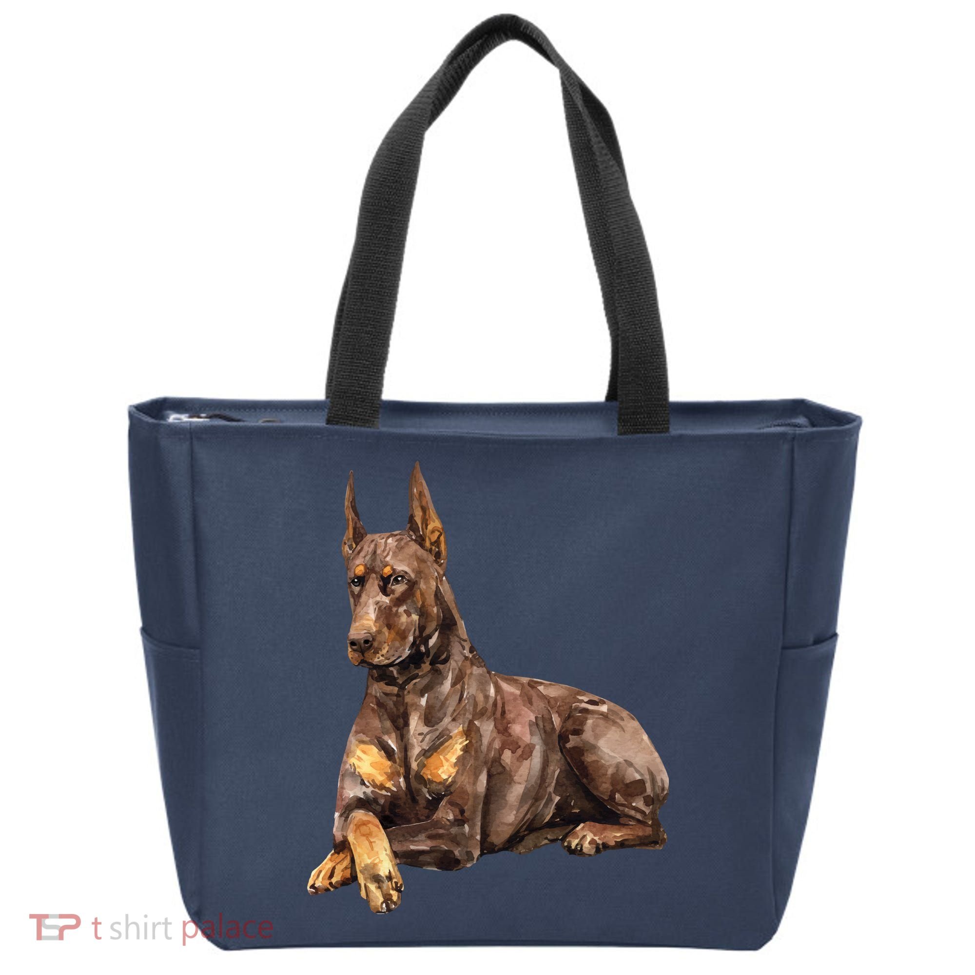 Brown Doberman Pinscher Tote Bag