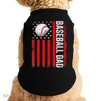 Baseball Dad Player American Us Flag Patriotic Doggie Tank thumb 0