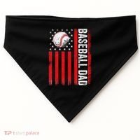 Baseball Dad Player American Us Flag Patriotic USA-Made Doggie Bandana thumb 0
