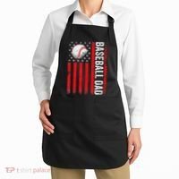 Baseball Dad Player American Us Flag Patriotic Apron thumb 2