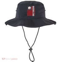 Baseball Dad Player American Us Flag Patriotic Bucket Hat thumb 0