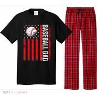 Baseball Dad Player American Us Flag Patriotic Pajama Set thumb 0