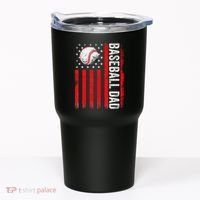 Baseball Dad Player American Us Flag Patriotic Tumbler thumb 0