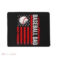 Baseball Dad Player American Us Flag Patriotic Mousepad thumb 0