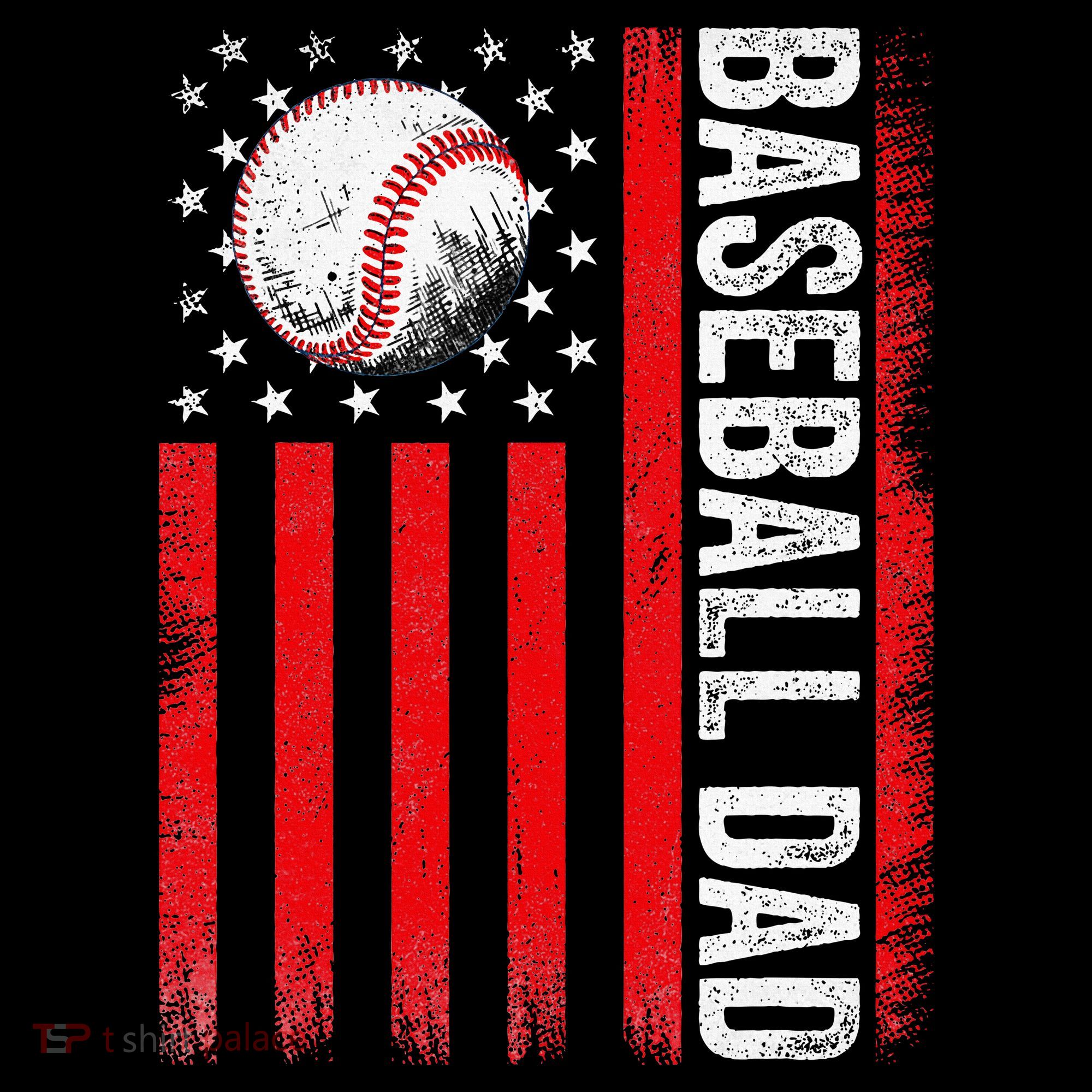 Baseball Dad Player American Us Flag Patriotic Mousepad