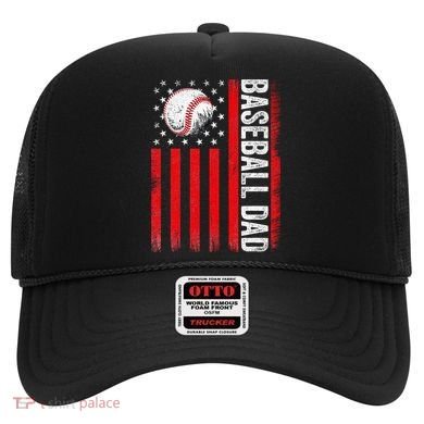 Baseball Dad Player American Us Flag Patriotic Hat