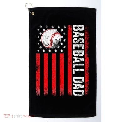 Baseball Dad Player American Us Flag Patriotic Golf Towel