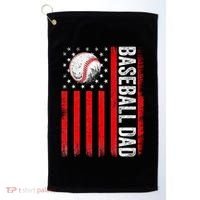 Baseball Dad Player American Us Flag Patriotic Golf Towel thumb 0