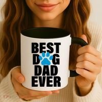 Best Dog Dad Ever Paw Coffee Mug thumb 3