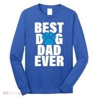 Best Dog Dad Ever Paw Long Sleeve Shirt thumb 0