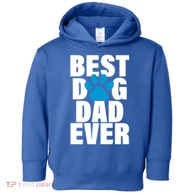 Best Dog Dad Ever Paw Toddler Hoodie
