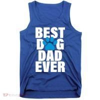 Best Dog Dad Ever Paw Tank Top thumb 0