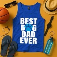 Best Dog Dad Ever Paw Tank Top thumb 4