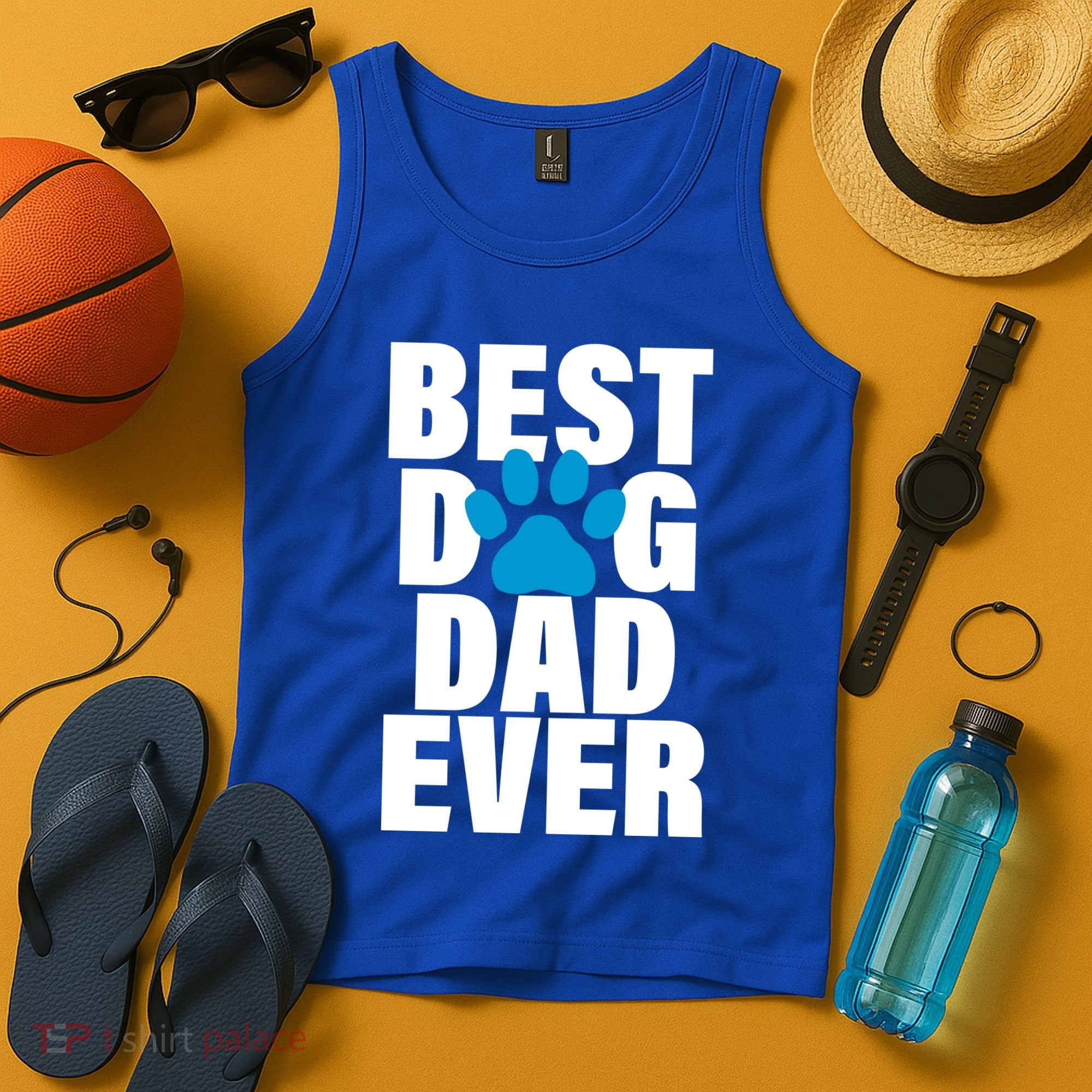 Best Dog Dad Ever Paw Tank Top