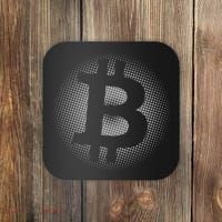Bitcoin Dot Pattern Coaster thumb 0