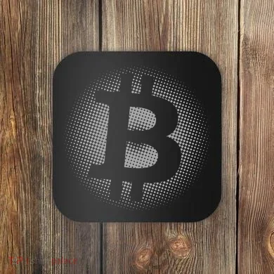 Bitcoin Dot Pattern Coaster