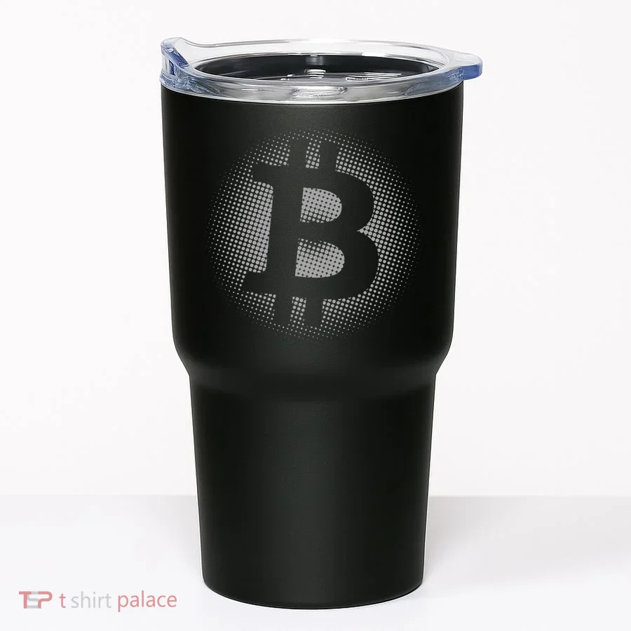 Bitcoin Dot Pattern Tumbler