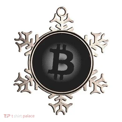 Bitcoin Dot Pattern Ornament