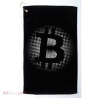 Bitcoin Dot Pattern Golf Towel thumb 0