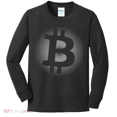 Bitcoin Dot Pattern Kids Long Sleeve Shirt