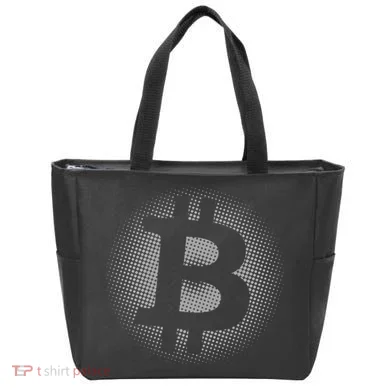 Bitcoin Dot Pattern Tote Bag