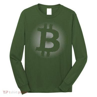 Bitcoin Dot Pattern Long Sleeve Shirt
