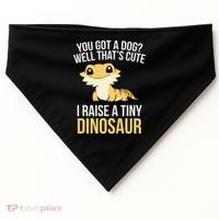 Bearded Dragon Pet I Raise A Tiny Dinosaur Bearded Dragon USA-Made Doggie Bandana thumb 0