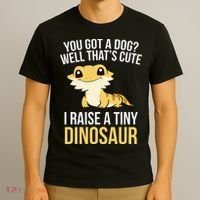 Bearded Dragon Pet I Raise A Tiny Dinosaur Bearded Dragon T-Shirt thumb 3