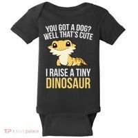 Bearded Dragon Pet I Raise A Tiny Dinosaur Bearded Dragon Baby Bodysuit thumb 0