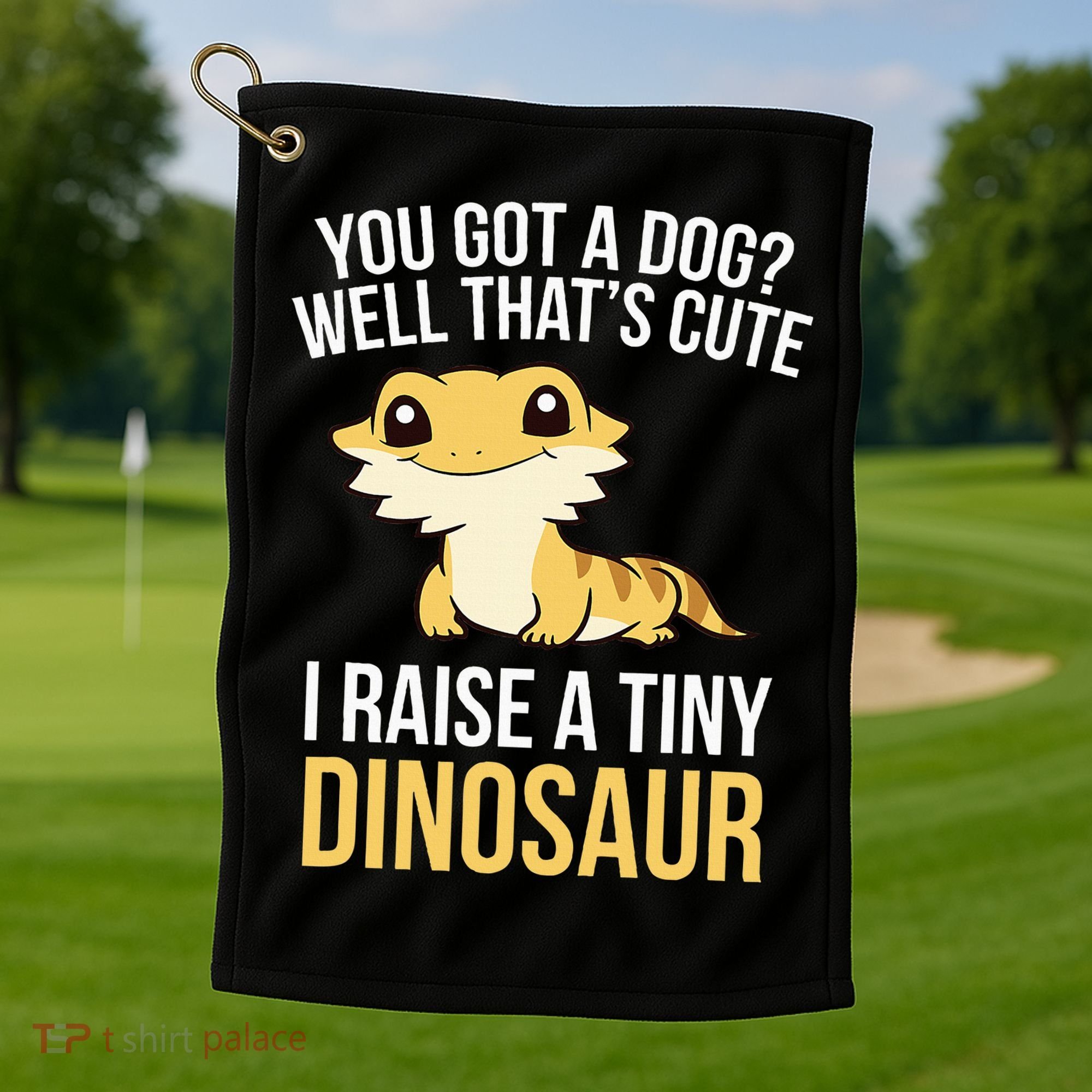 Bearded Dragon Pet I Raise A Tiny Dinosaur Bearded Dragon Golf Towel