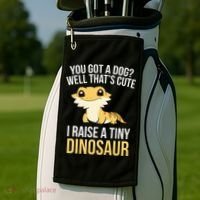 Bearded Dragon Pet I Raise A Tiny Dinosaur Bearded Dragon Golf Towel thumb 2