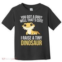 Bearded Dragon Pet I Raise A Tiny Dinosaur Bearded Dragon Toddler T-Shirt thumb 0